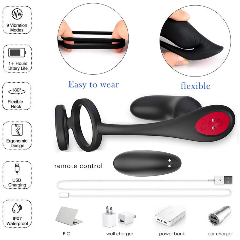 Vibrator For Men And Couples Anal Sex Toys Prostate Massager Male Vibrators Penis Ring