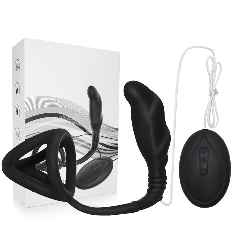 Wireless Vibrator Prostate Massager Male Penis Ring Remote Control Anal Plug Sex Toys