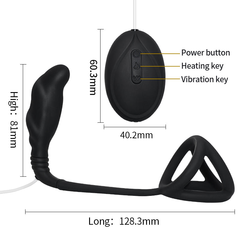 Wireless Vibrator Prostate Massager Male Penis Ring Remote Control Anal Plug Sex Toys