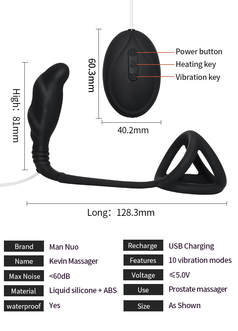 Wireless Vibrator Prostate Massager Male Penis Ring Remote Control Anal Plug Sex Toys