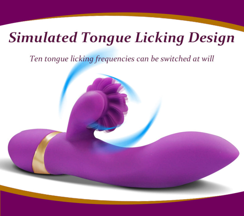 Automatic Telescopic Vibrator Female Clitoris Stimulator Heated Roller Tongue Licking Vibrator