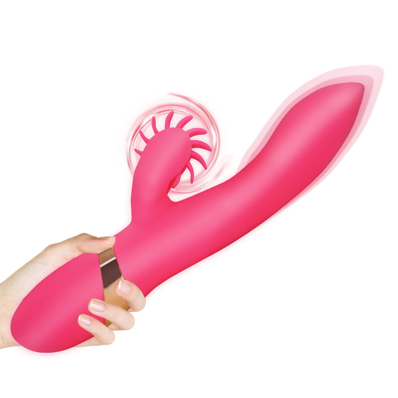 Automatic Telescopic Vibrator Female Clitoris Stimulator Heated Roller Tongue Licking Vibrator