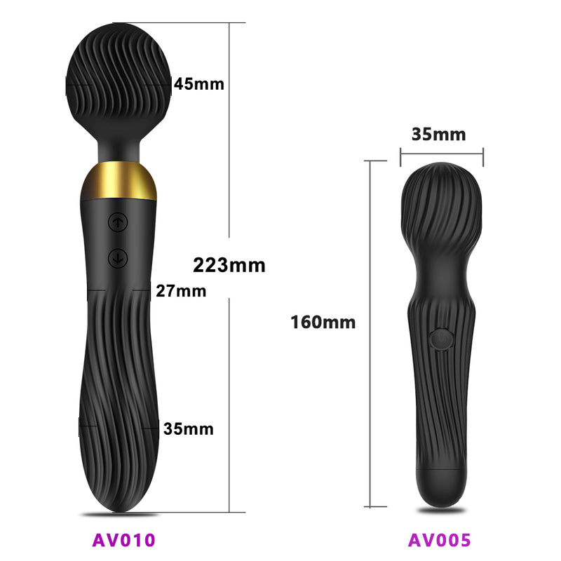 18 Speeds Powerful AV Magic Wand Vibrator for Women G Spot Clitoris Stimulator Dildo Dual Motors Toys