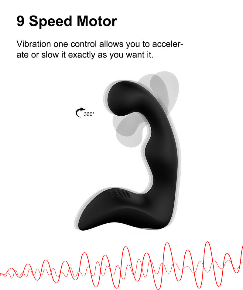 Vibrating Prostate Massager Men Anal Plug 10 Stimulation Patterns Motors Butt Silicone