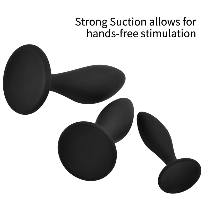 Butt Plug 3 Piece Anal Toy Female Male Male Prostate Massager Butt Plug Gay