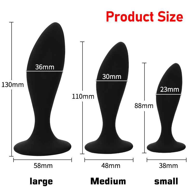 Butt Plug 3 Piece Anal Toy Female Male Male Prostate Massager Butt Plug Gay