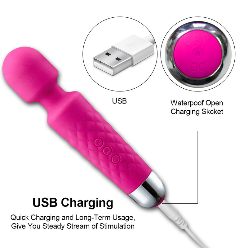 Powerful Magic Wand Vibrators USB Charge Big AV Stick Female G Spot Massager