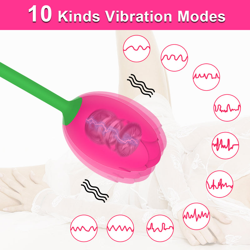 Powerful Rose Clit Sucker Vibrators Female for Women Clitoris Stimulator