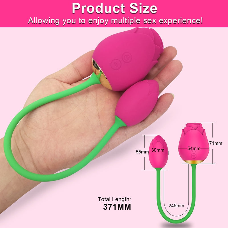 Powerful Rose Clit Sucker Vibrators Female for Women Clitoris Stimulator