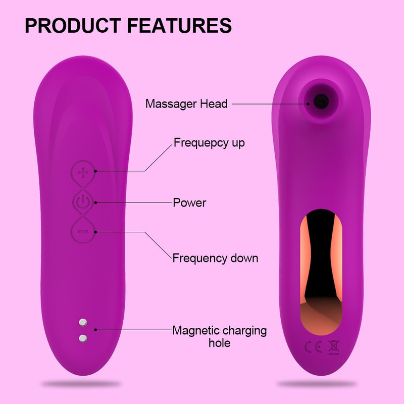 Female clitoris sucker vagina sucking vibrator vacuum stimulator