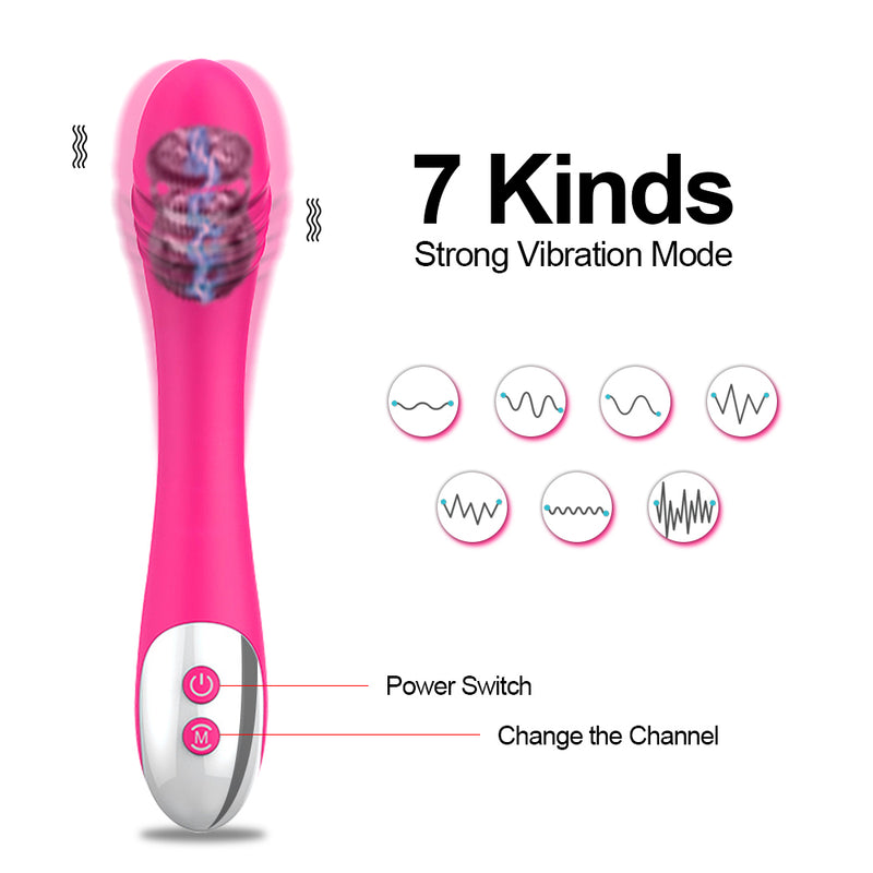 Powerful G-Spot Dildo Vibrator Soft Silicone Female Vagina Clitoris Stimulator Massager