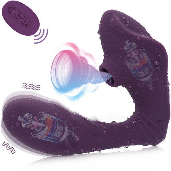 Remote Control Sucking Vibrator Female Vagina G Spot Massager Nipples Sucker Clit Stimulator