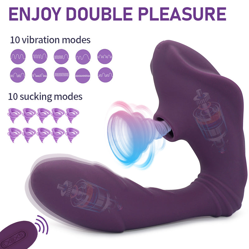 Remote Control Sucking Vibrator Female Vagina G Spot Massager Nipples Sucker Clit Stimulator