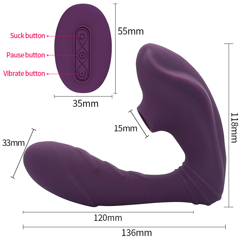 Remote Control Sucking Vibrator Female Vagina G Spot Massager Nipples Sucker Clit Stimulator