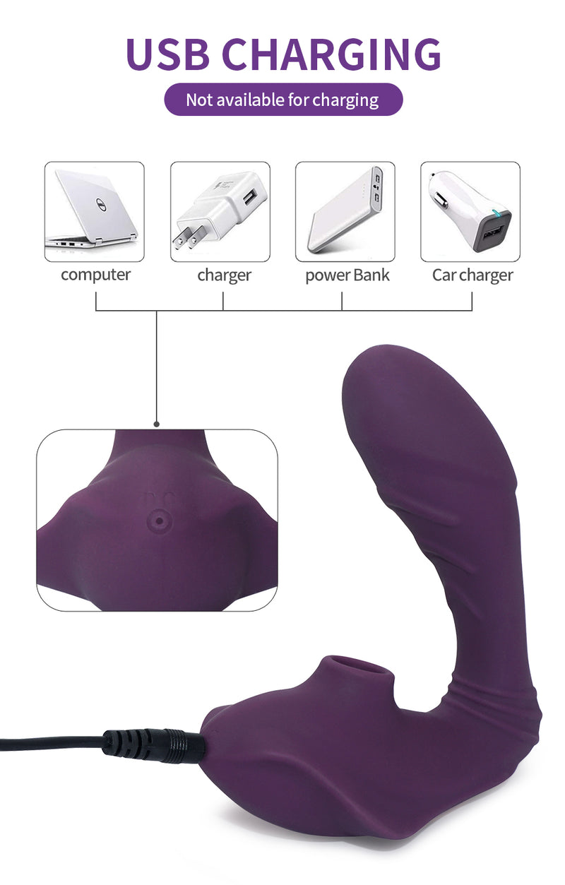Remote Control Sucking Vibrator Female Vagina G Spot Massager Nipples Sucker Clit Stimulator