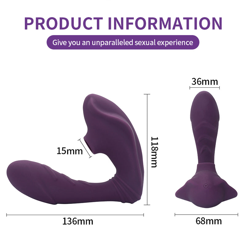 Remote Control Sucking Vibrator Female Vagina G Spot Massager Nipples Sucker Clit Stimulator
