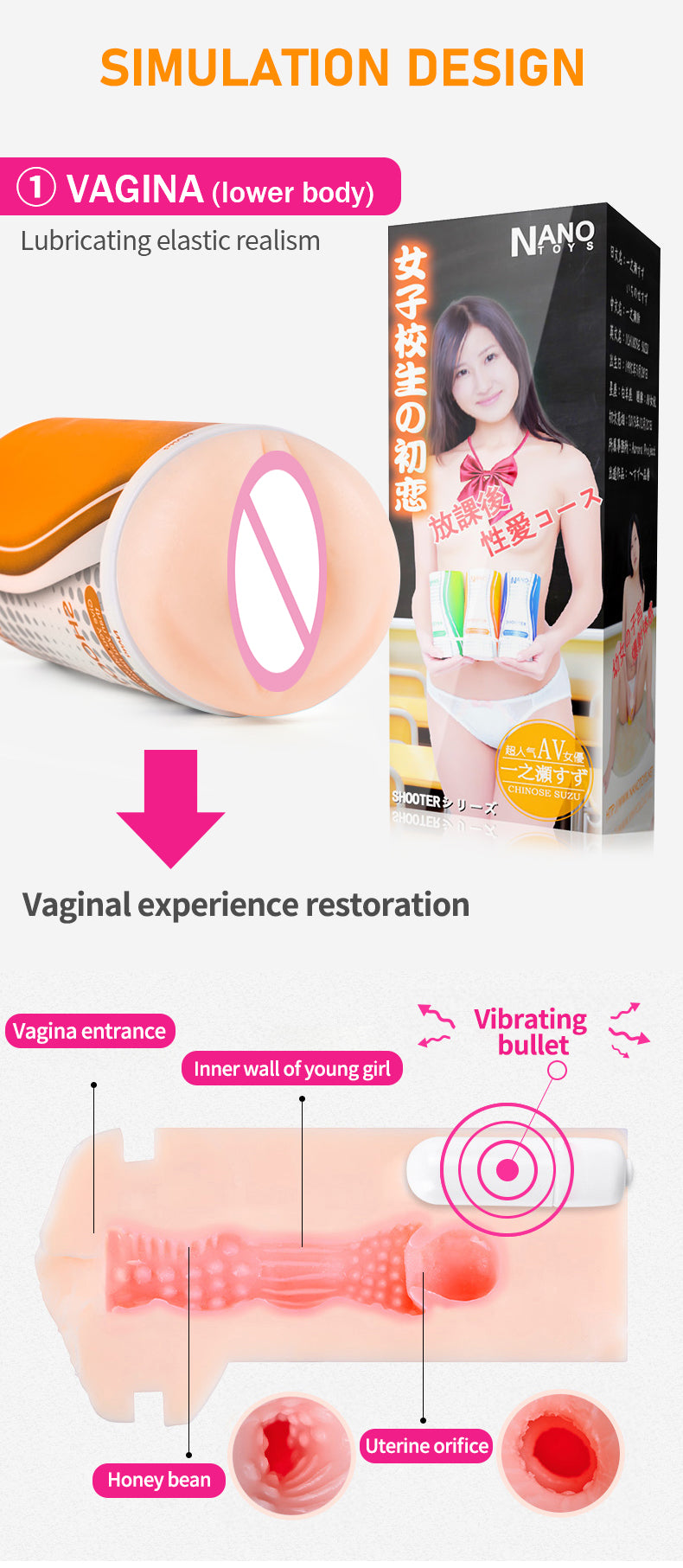 Male Masturbation Cup Pocket Pussy Vibrator Sucking Oral Male Masturbation Sex Toys