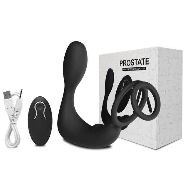 Vibrating Prostate Massager Men Anal Plug 10 Stimulation Patterns Motors Butt Silicone