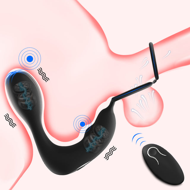 Vibrating Prostate Massager Men Anal Plug 10 Stimulation Patterns Motors Butt Silicone