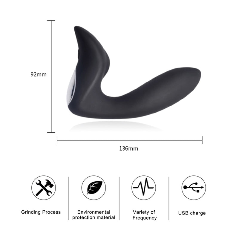 Vibrating Prostate Massager Men Anal Plug 10 Stimulation Patterns Motors Butt Silicone