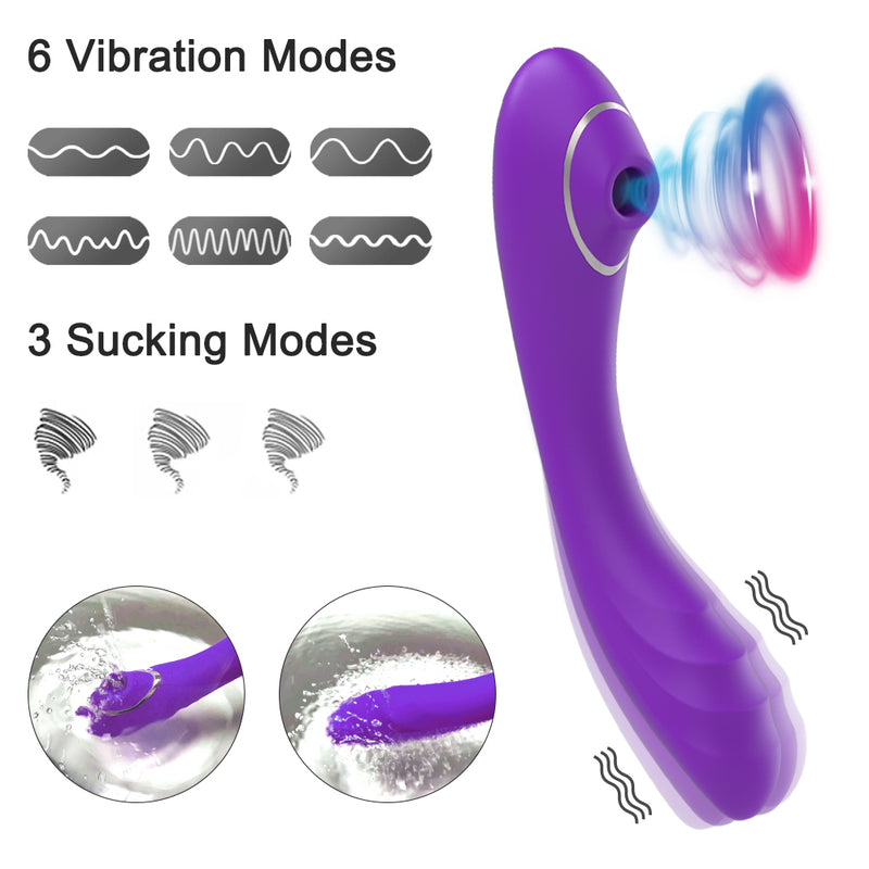 Powerful Vibrator Female G Spot Dildo Vacuum Sucker Clitoris Stimulator Nipple Blowjob Vibrating