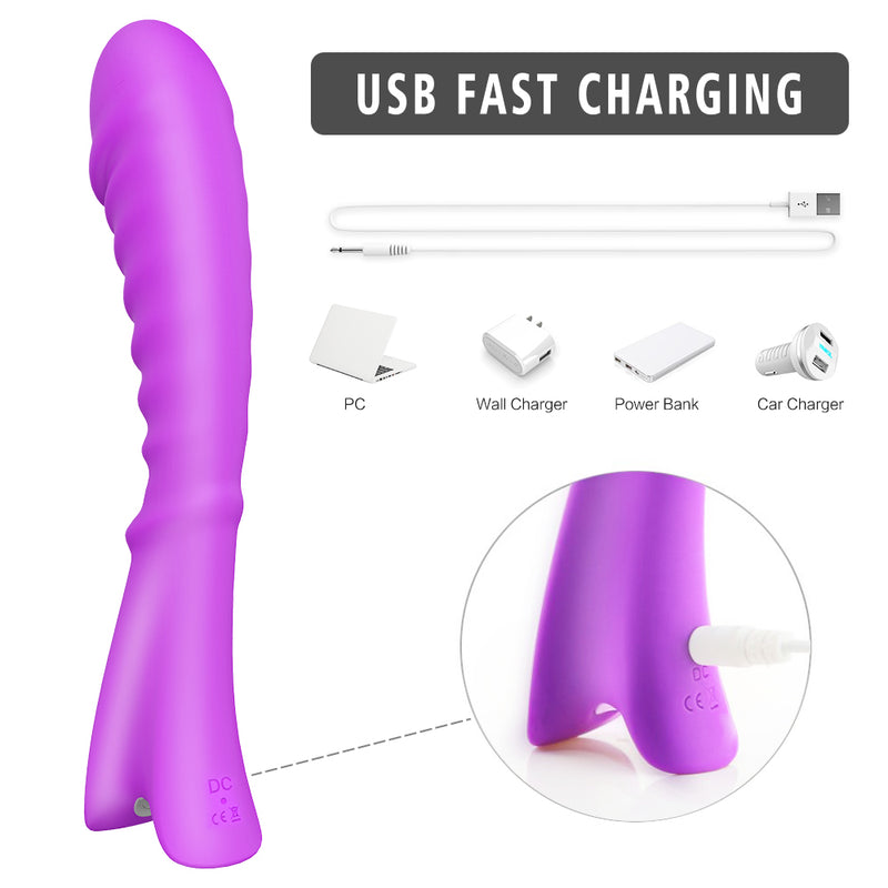 Vibrator Av Wand Massager Vibrator Waterproof Soft Dildo