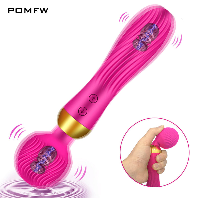 18 Speeds Powerful AV Magic Wand Vibrator for Women G Spot Clitoris Stimulator Dildo Dual Motors Toys