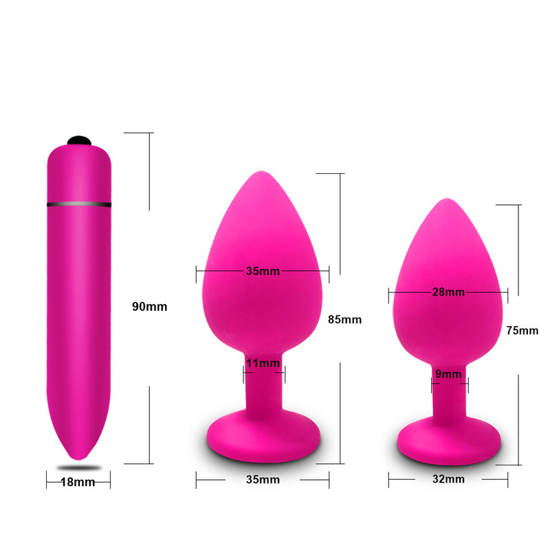 10 Speeds Vibrator Sex Shop White Crystal Jewelry Butt Plug Massager Silicone Dildo Vibrator Anal Plug Women Gay Sex Toy