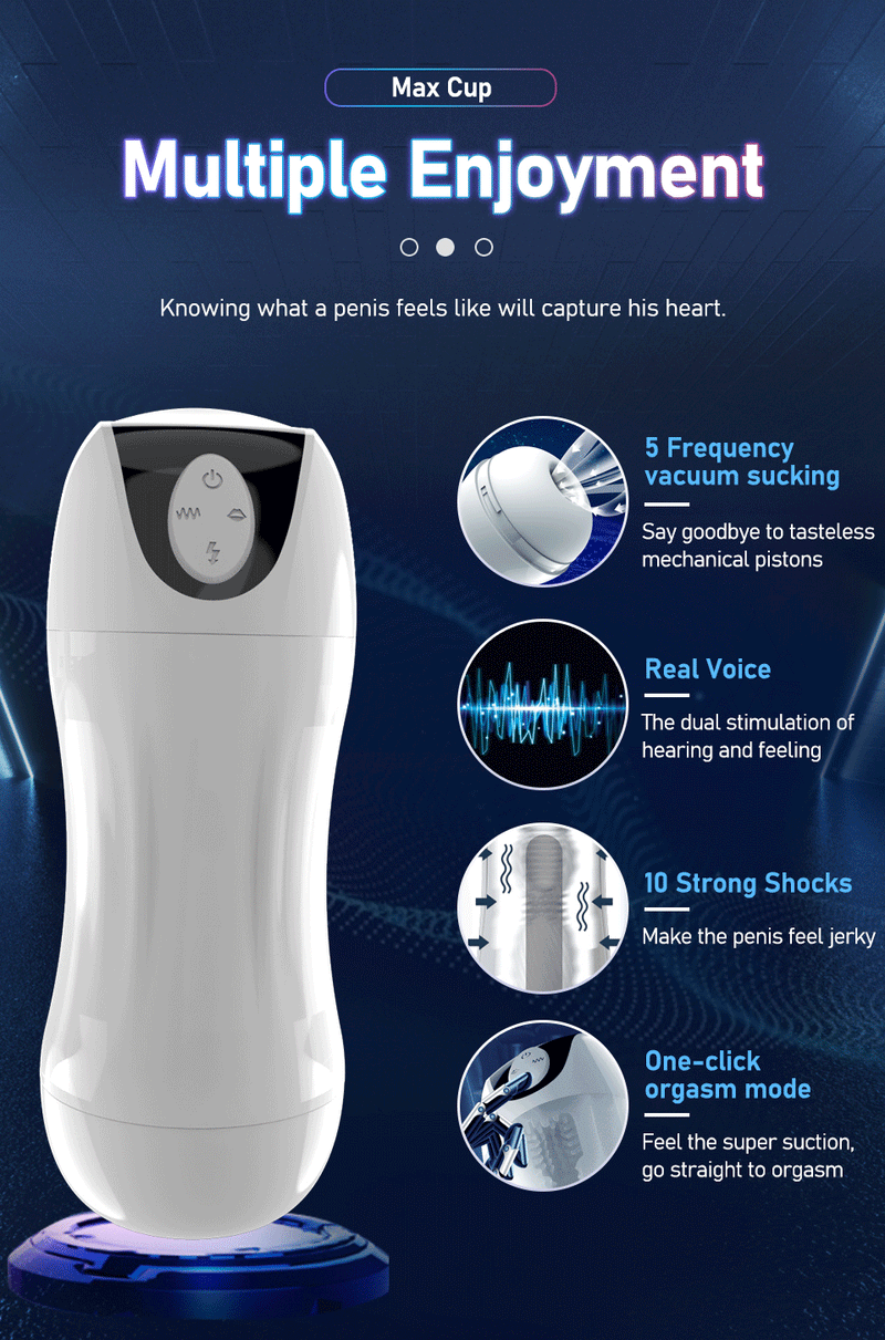 Men's Electric Masturbator Automatic Sucking Real Vibrator Female Voice Masturbation Cup