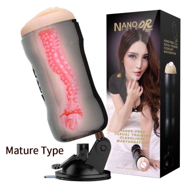 Masturbator Men's Vagina Pocket Glans Stimulation Massager Rotary Sucker Hands-Free Masturbation Cup