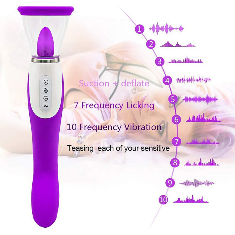 Sucking Vibrator Lick For Adult Oral Sex Suction Clitoris Vagina Nipple Stimulation Massagers